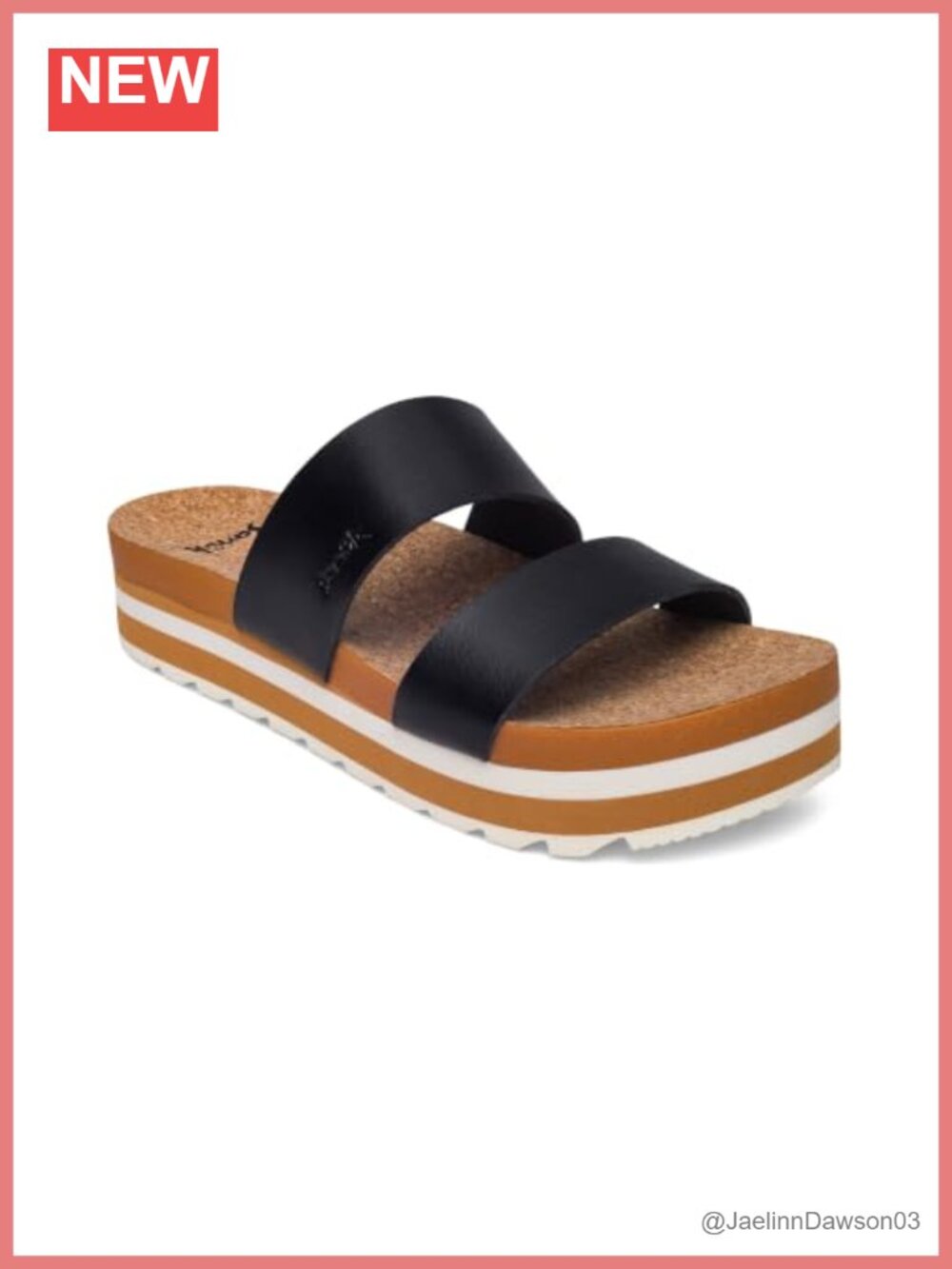 Women's Platform Slide Sandals Arch Support Vegan Leather